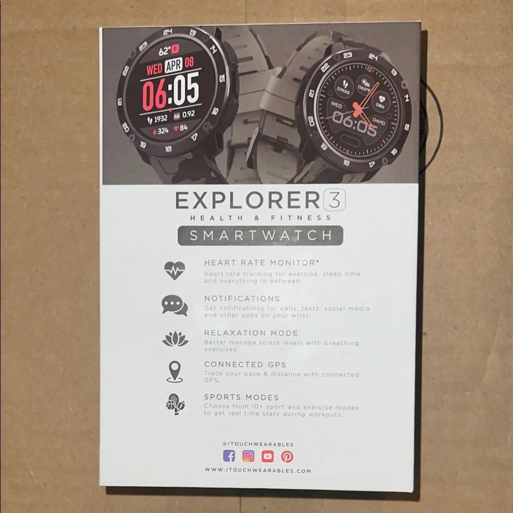 iTouch Explorer 3 Smartwatch with Rugged Design and Fitness Features - Picture 4 of 6